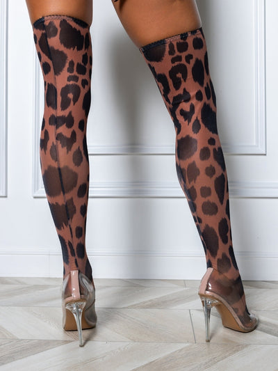 Elysia™ Negra| Conjunto de lencería con encaje floral y malla animal print